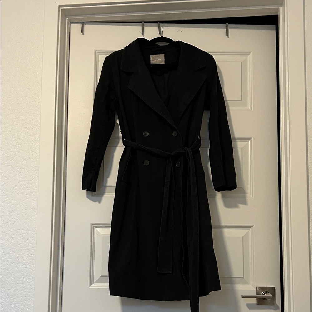 Everlane Black Trench Coat